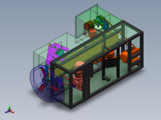 切丝切片系统三维模型正等轴测缩略图