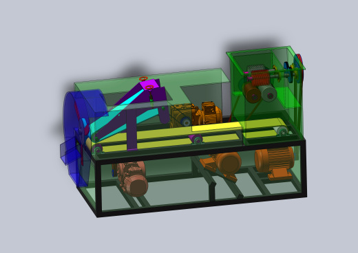 切丝切片系统三维模型缩略图