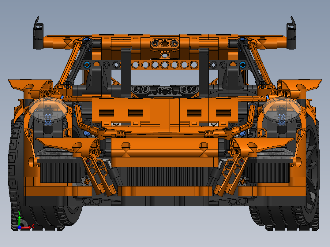 42056保时捷911立体拼装前视图