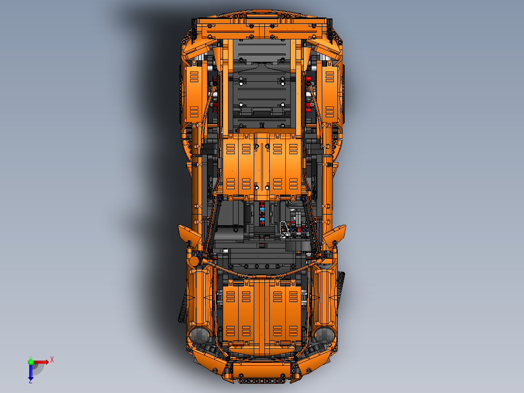 42056保时捷911立体拼装俯视图
