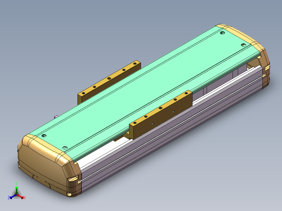 MTH丝杆半封闭模组MTH14-M-60正等轴测图