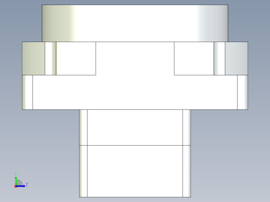 中空旋转平台KFN85-15模型(8-24 30-3 4-3.5-46)左视图