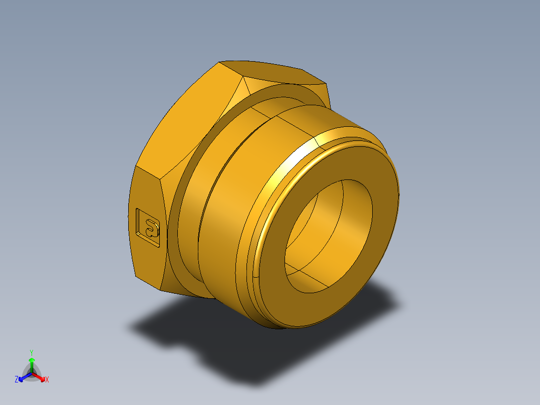 水管接头Male Hose to Female Pipe 79GH-12-6主视图