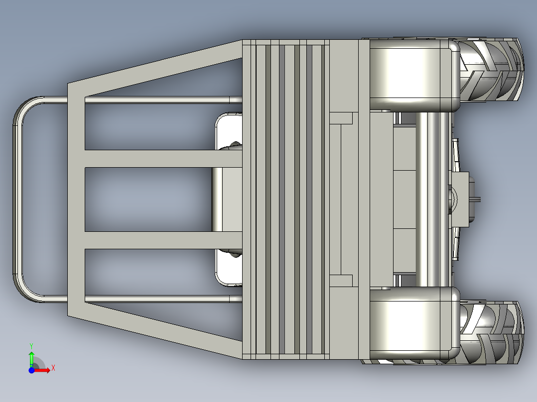 迷你四轮驱动铰接式卡车前视图