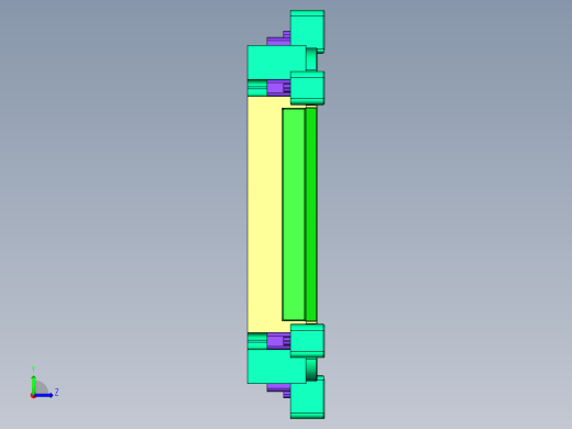 CNC3笔记本CNC工装夹具三维模型左视缩略图