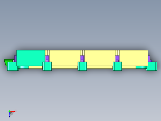 CNC3笔记本CNC工装夹具三维模型俯视缩略图