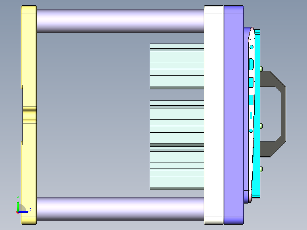 TP301-C笔记本CNC工装夹具三维模型CNC1-1110左视图