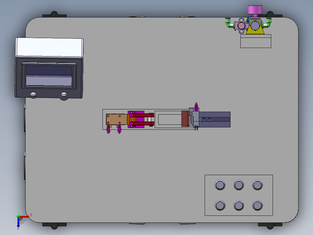 半自动化冲压设备sw16可编辑俯视图