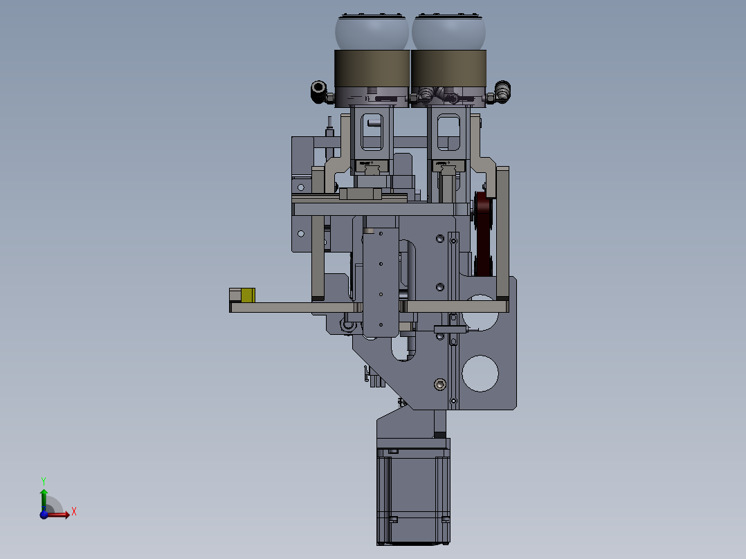 全自动球泡灯罩手爪前视图