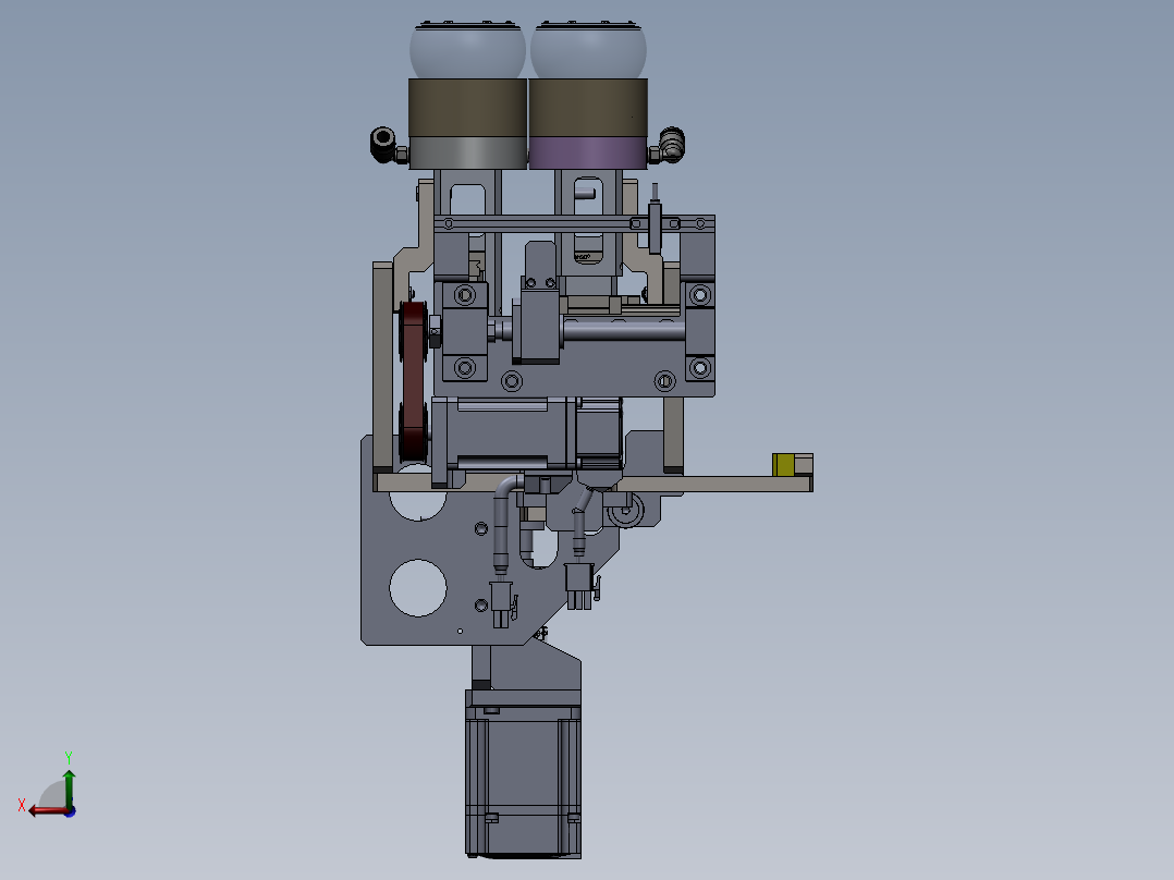 全自动球泡灯罩手爪后视图