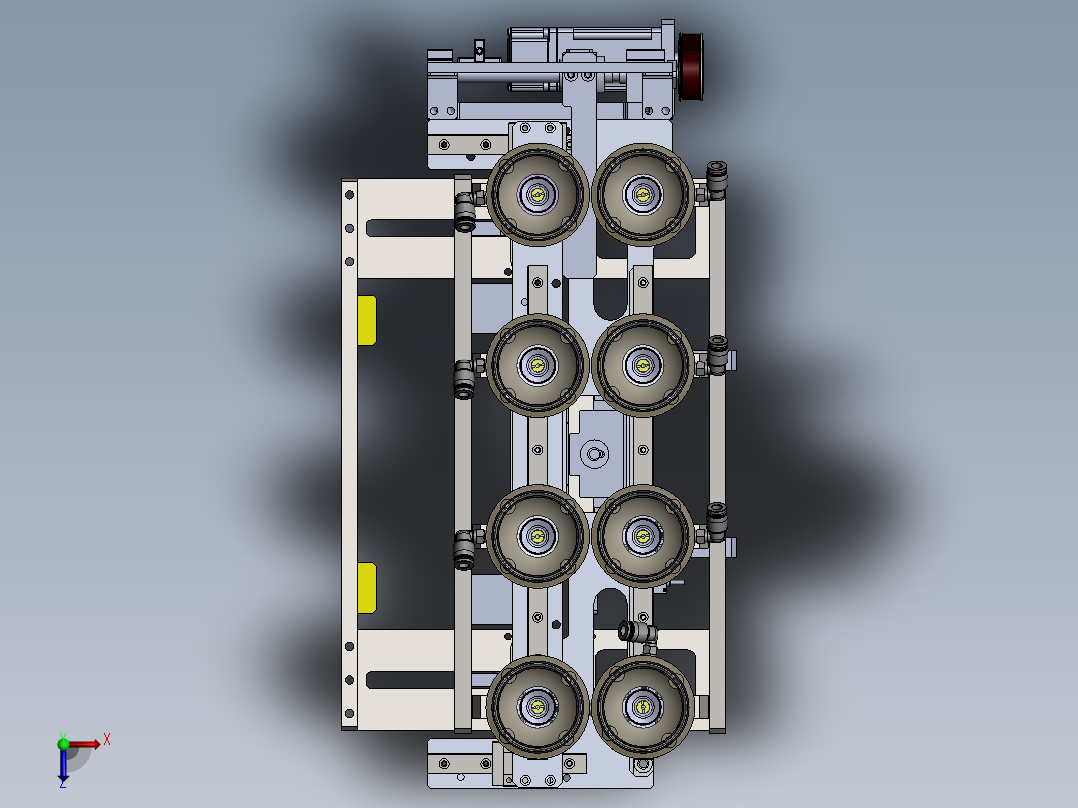 全自动球泡灯罩手爪俯视图