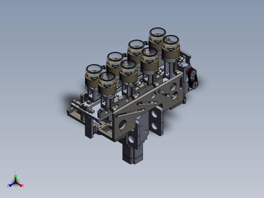 全自动球泡灯罩手爪正等轴测缩略图