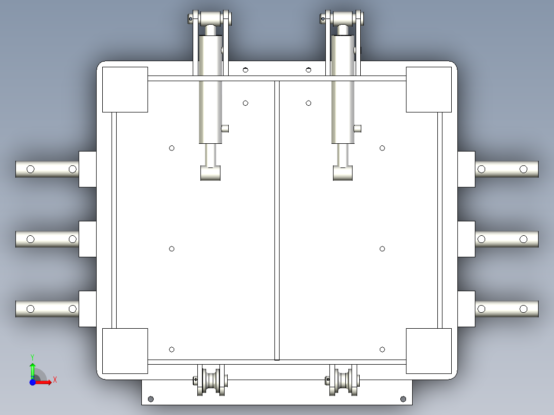 挖斗液压组焊台前视图