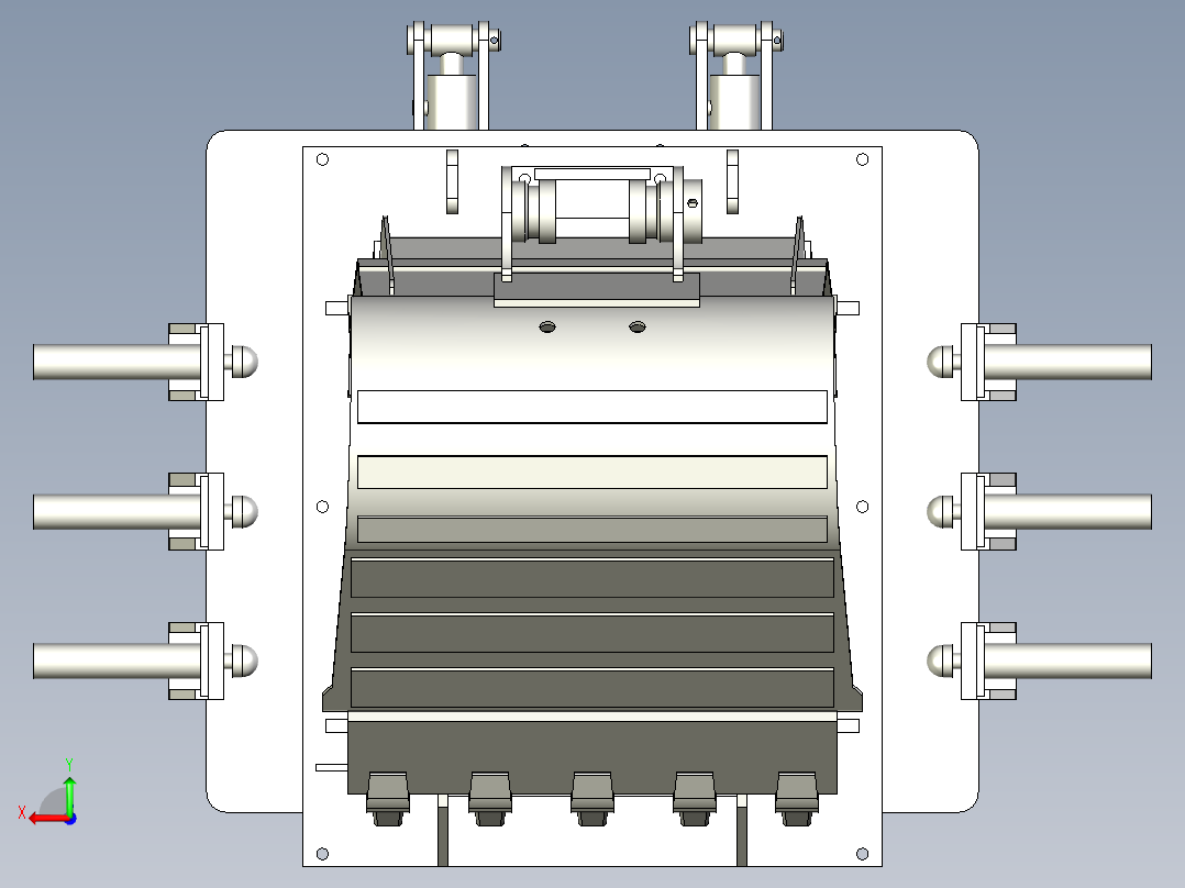 挖斗液压组焊台后视图