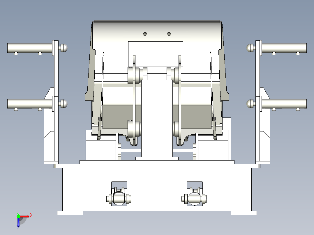 挖斗液压组焊台俯视图