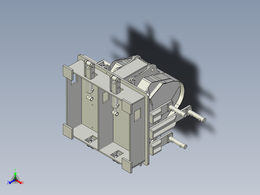 挖斗液压组焊台正等轴测图