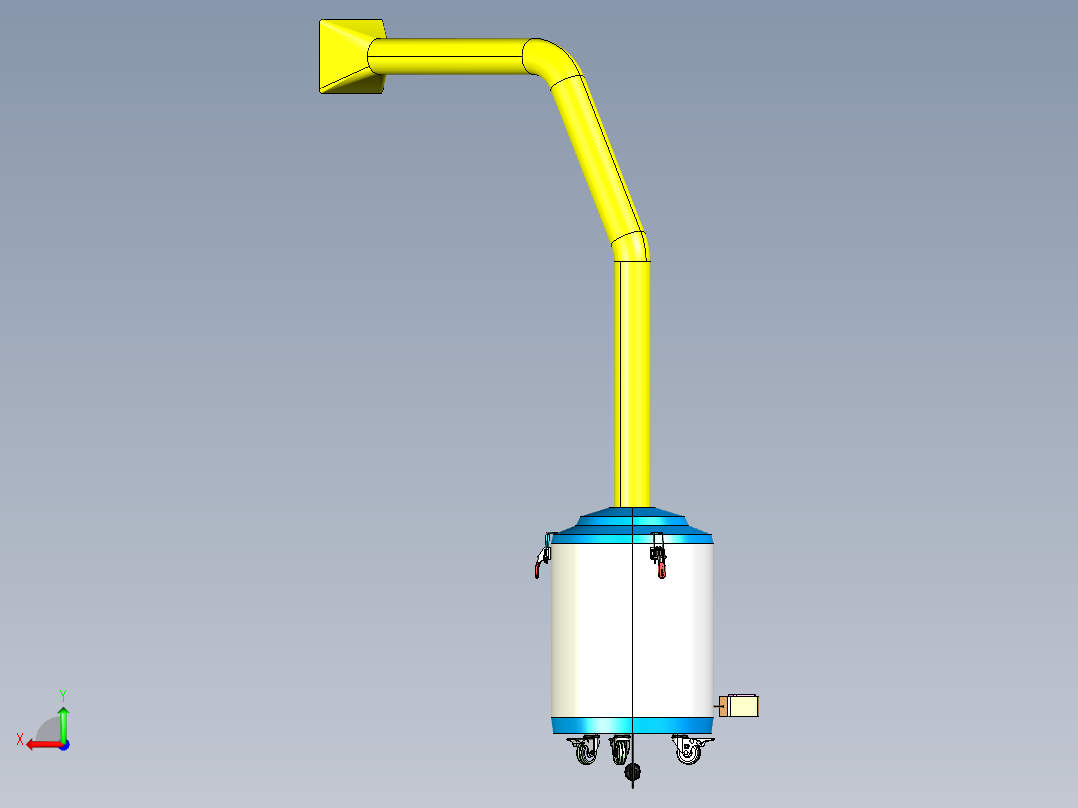 B3003291-UPC-260 小型烟雾灰尘收集器后视图