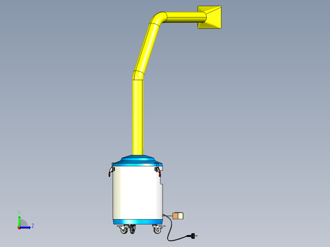 B3003291-UPC-260 小型烟雾灰尘收集器左视图
