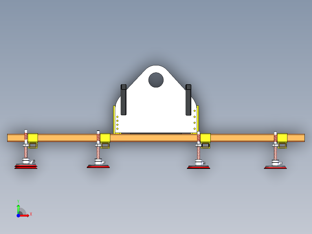 B3003539-真空板金属提升机吸盘前视图