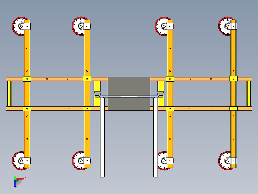 B3003539-真空板金属提升机吸盘俯视图