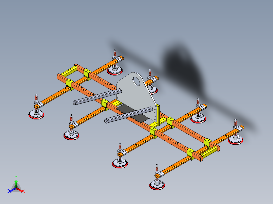 B3003539-真空板金属提升机吸盘正等轴测图