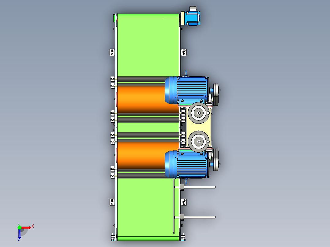 板材表面打磨输送设备 PSM-53俯视图