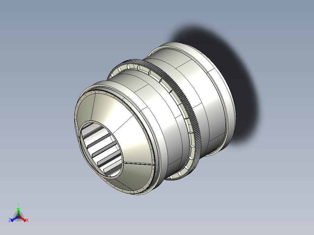 DMS旋转格栅正等轴测图