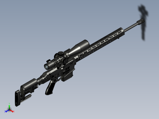 手枪左轮冲锋枪老式狙击步枪设计3D图纸perun-m STP