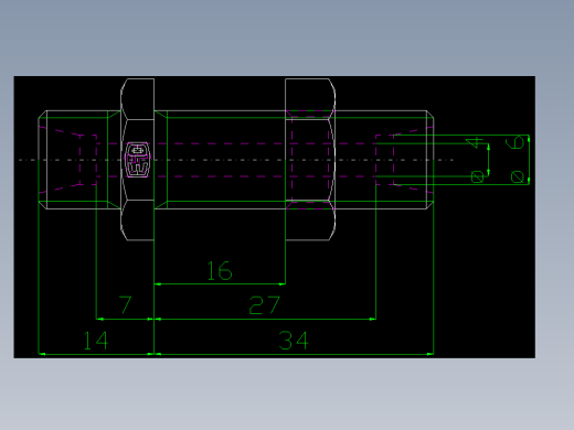 PARKER管接头EO Bulkhead union SV06LOMD71(16)_front