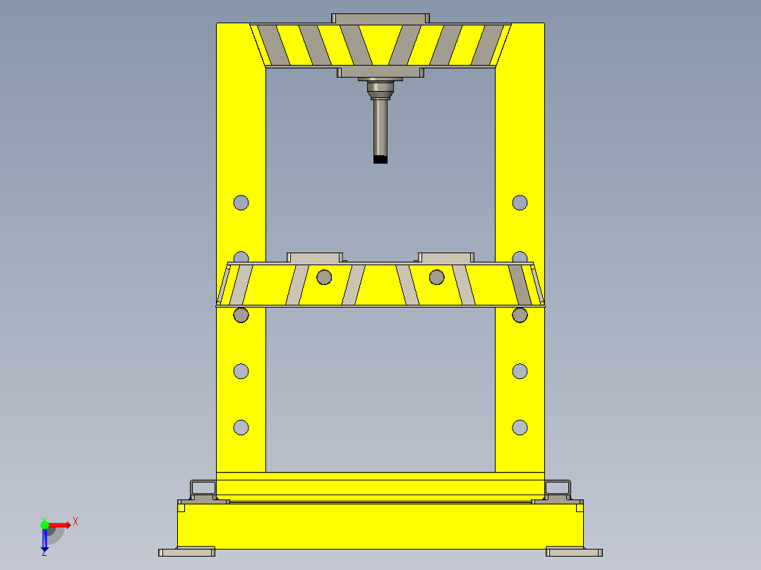 液压压机601俯视图