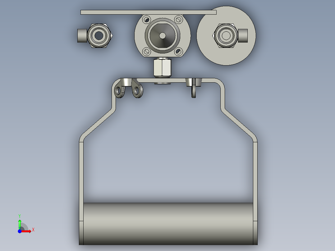 32DE-G03-12弹簧注蜡头装配体前视图