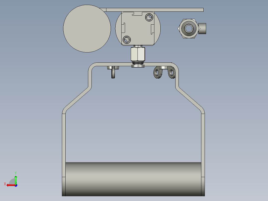 32DE-G03-12弹簧注蜡头装配体后视图