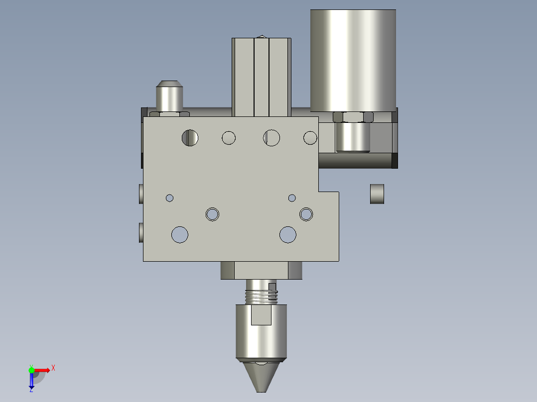 32DE-G03-12弹簧注蜡头装配体俯视图