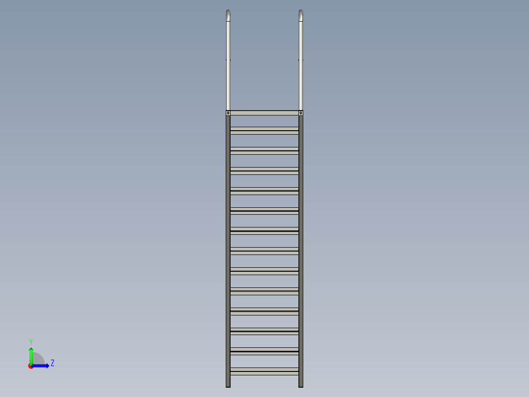 平台爬梯-001SJJ01左视图