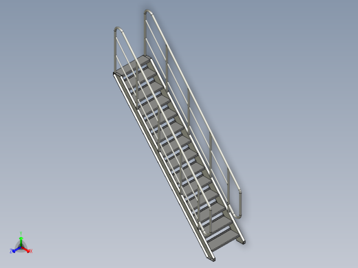 平台爬梯-001SJJ01正等轴测缩略图