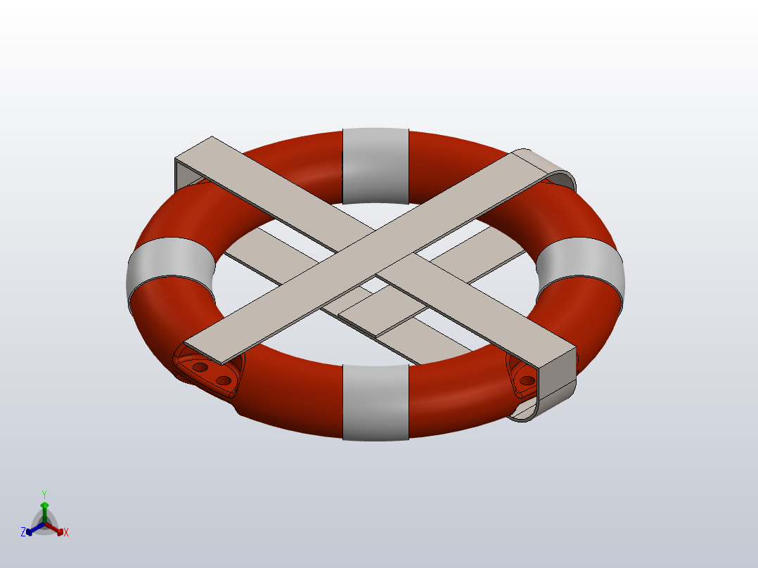 救生圈正等轴测图