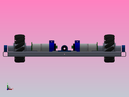 采用麦克纳姆轮的后轮机器人前视缩略图