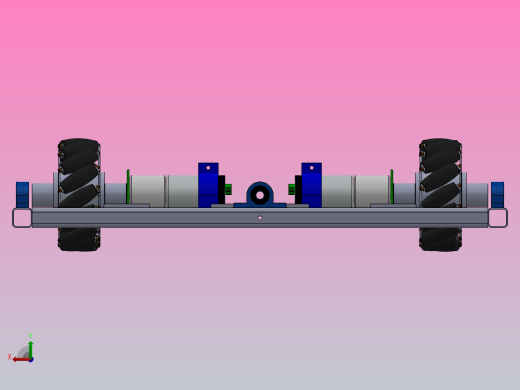 采用麦克纳姆轮的后轮机器人后视缩略图