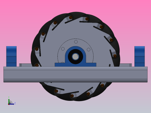 采用麦克纳姆轮的后轮机器人左视缩略图