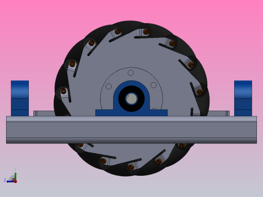 采用麦克纳姆轮的后轮机器人右视缩略图