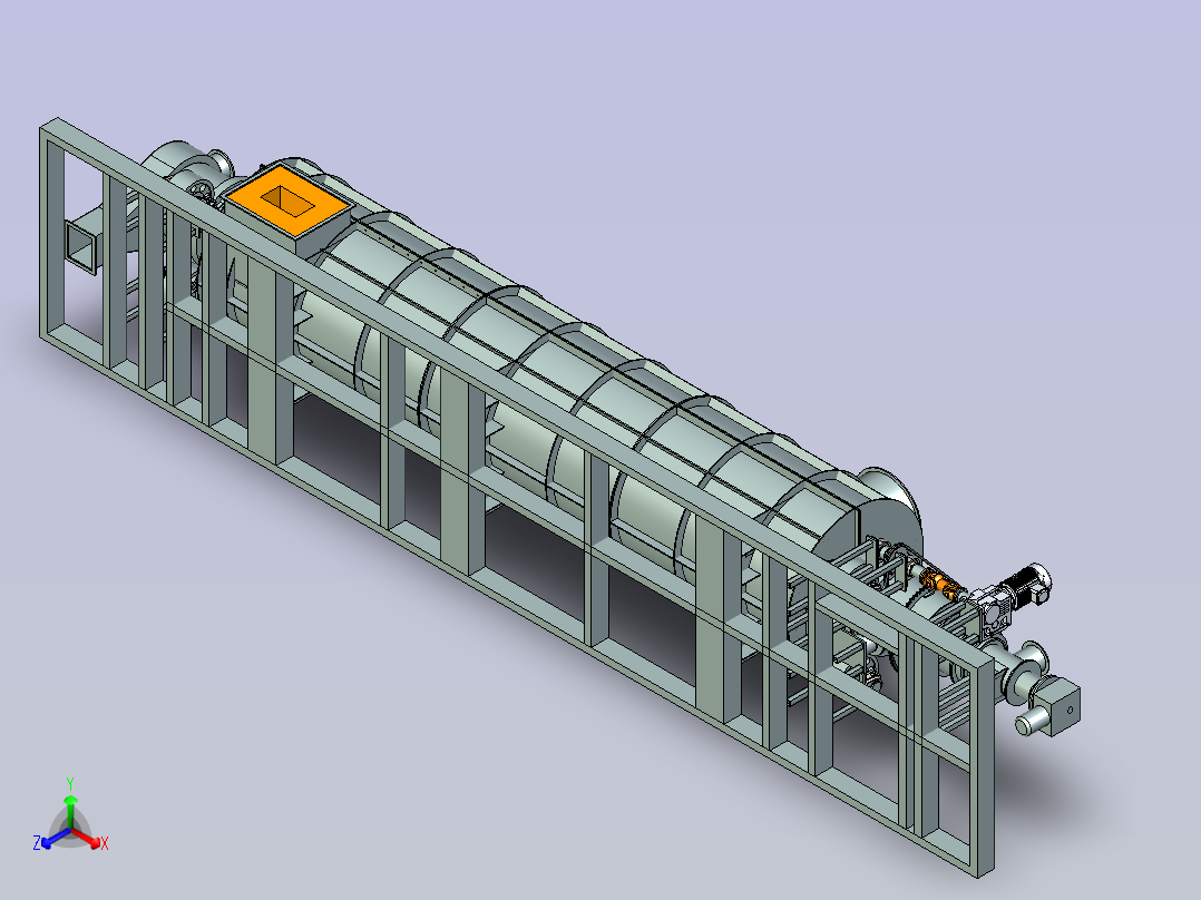 回转窑、热解炉主视图