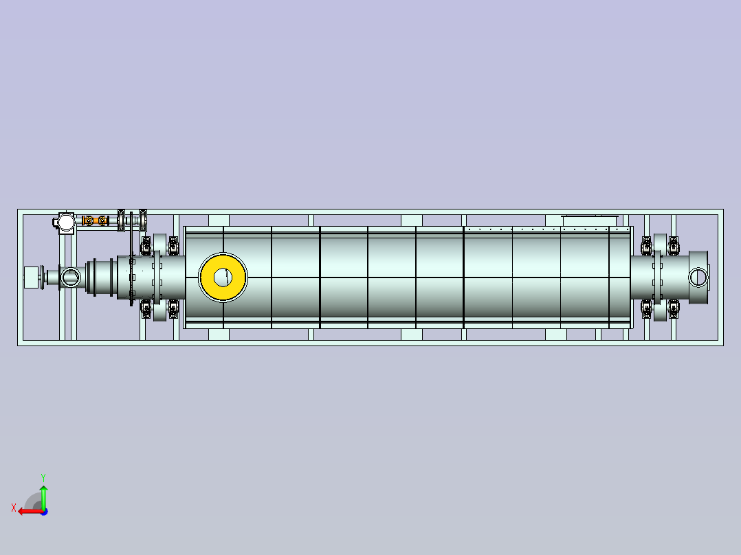 回转窑、热解炉左视图