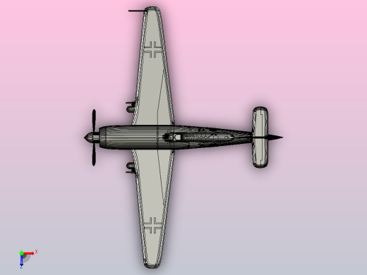 Focke-Wulf Ta 152飞机俯视缩略图