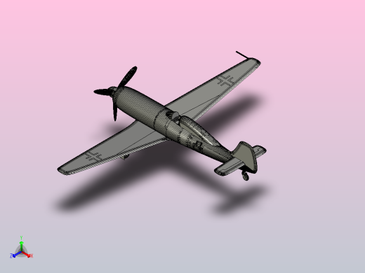 Focke-Wulf Ta 152飞机正等轴测缩略图
