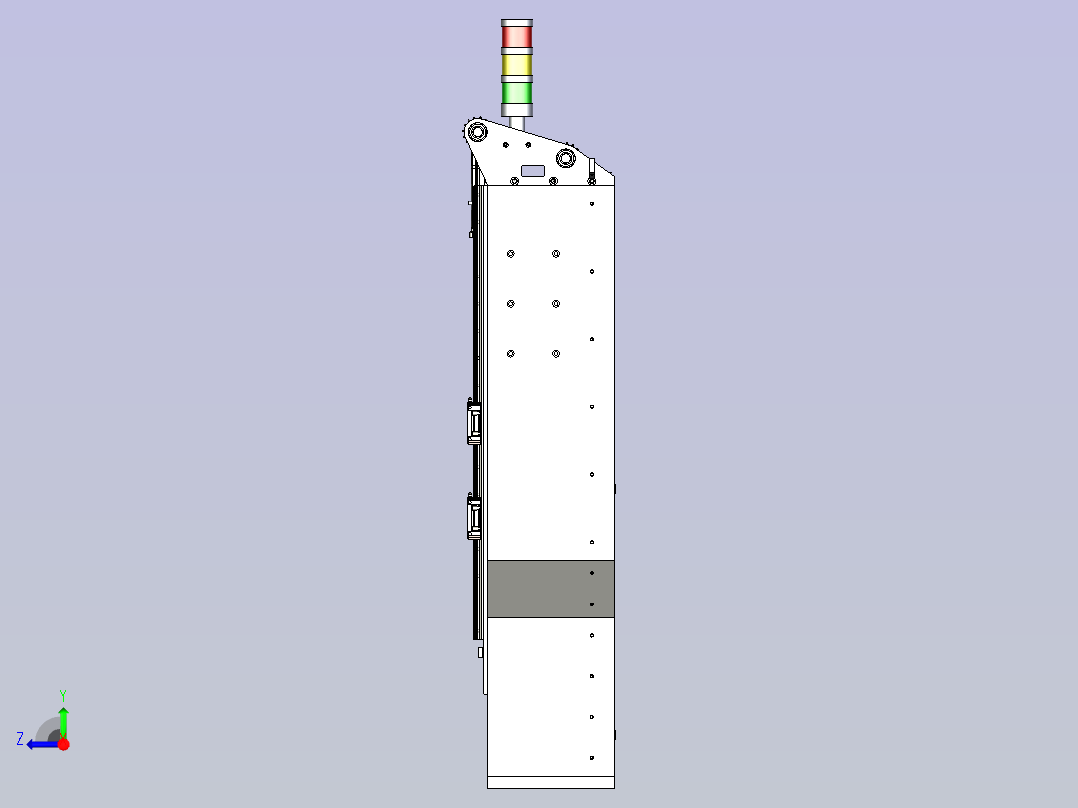 立式数控磨床3D模型右视图