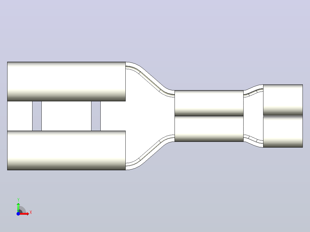 铲形压接连接器前视图