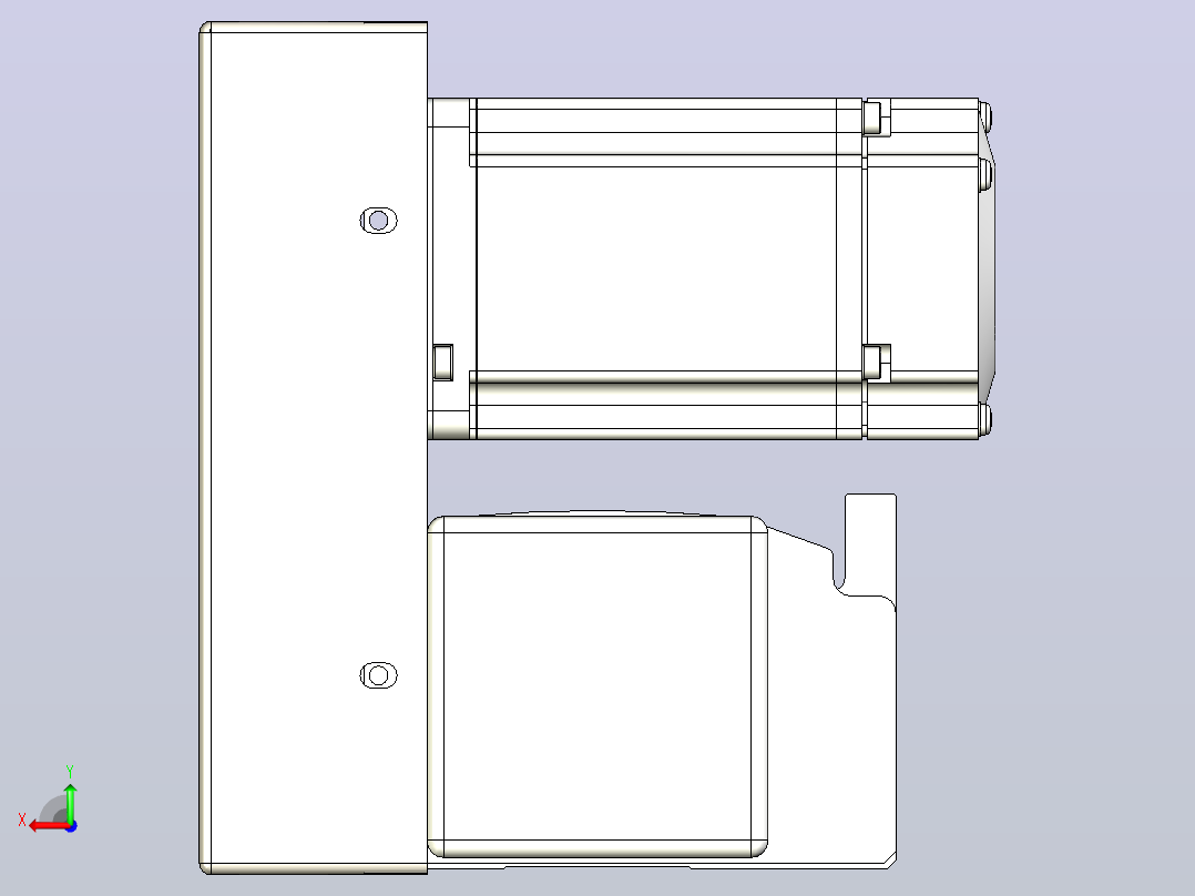 皮带直线轴半封闭可选导轨TPA-HNB-105D-90-L50-LU-Y-P20-N3后视图