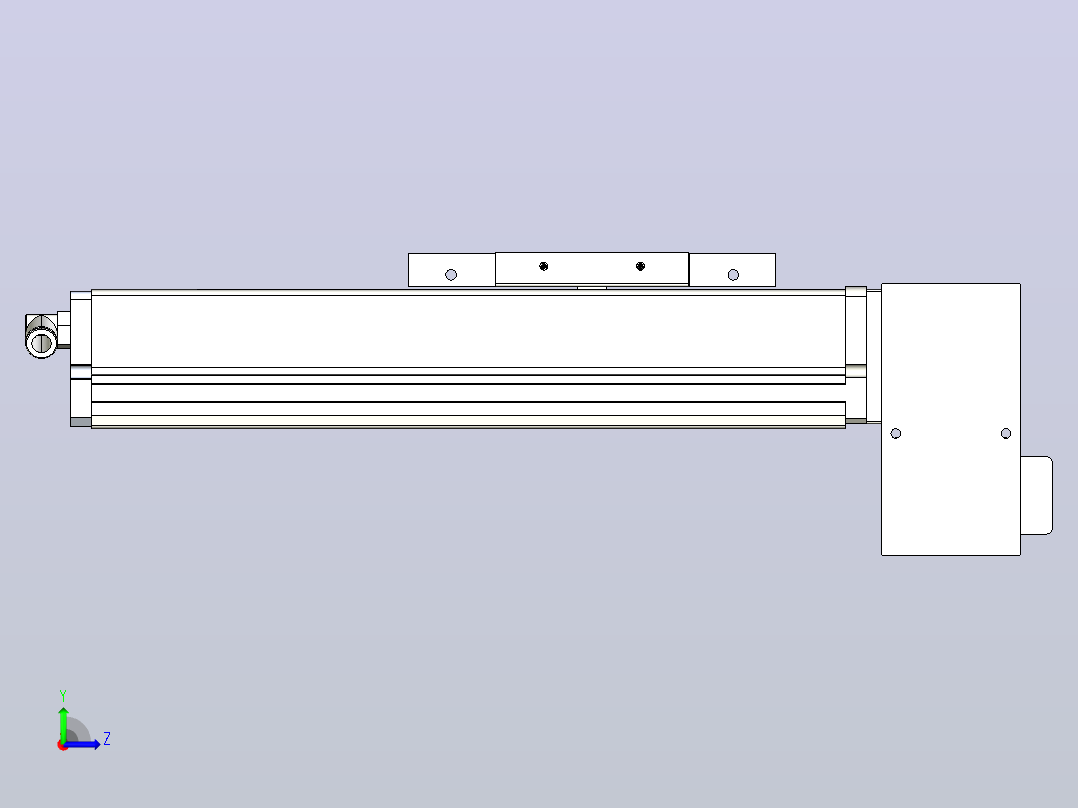 MCB14无尘皮带滑台[MCB14-L40-100-LD-P20-C3]左视图