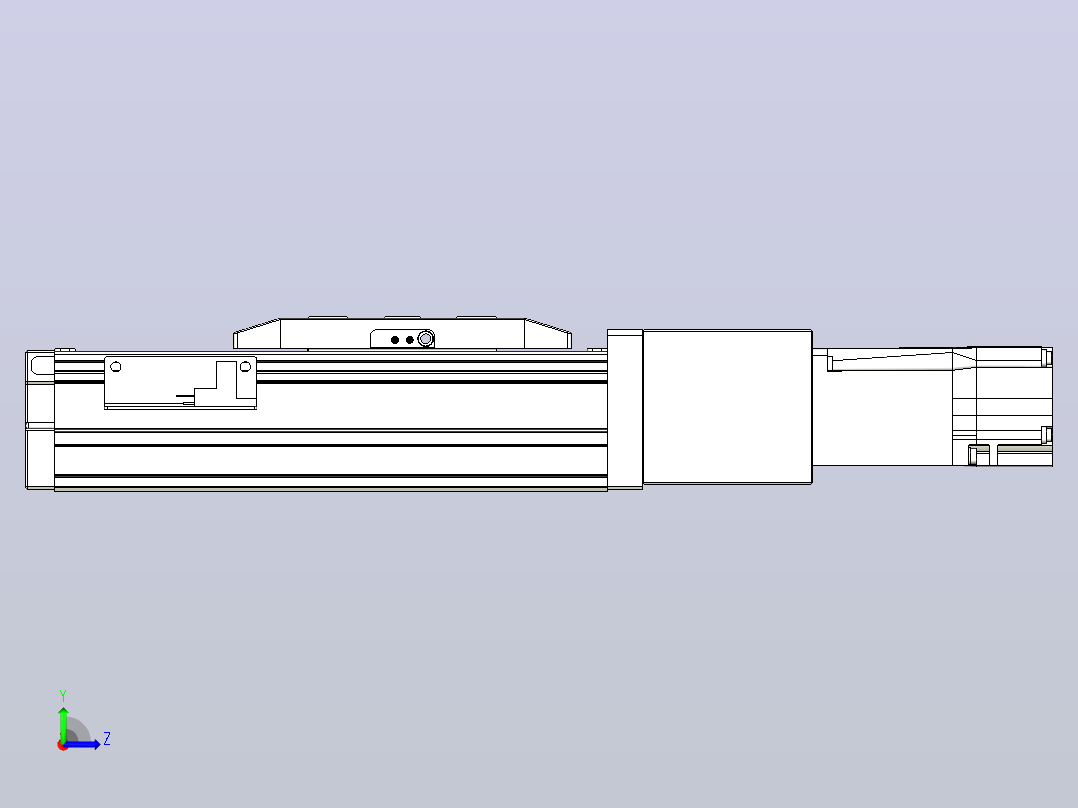 滚珠丝杠直线轴内置导轨TPA-GCR-50-1210C-L50-M-M10-N3左视图