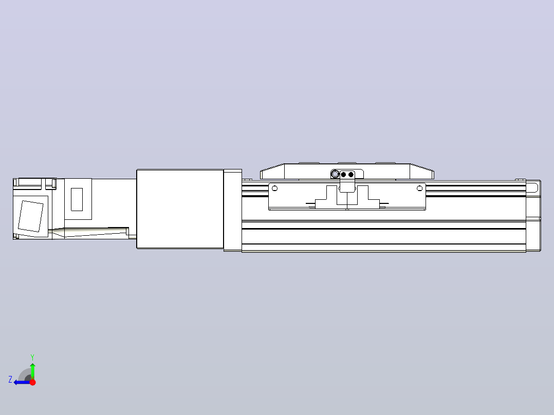 滚珠丝杠直线轴内置导轨TPA-GCR-50-1210C-L50-M-M10-N3右视图